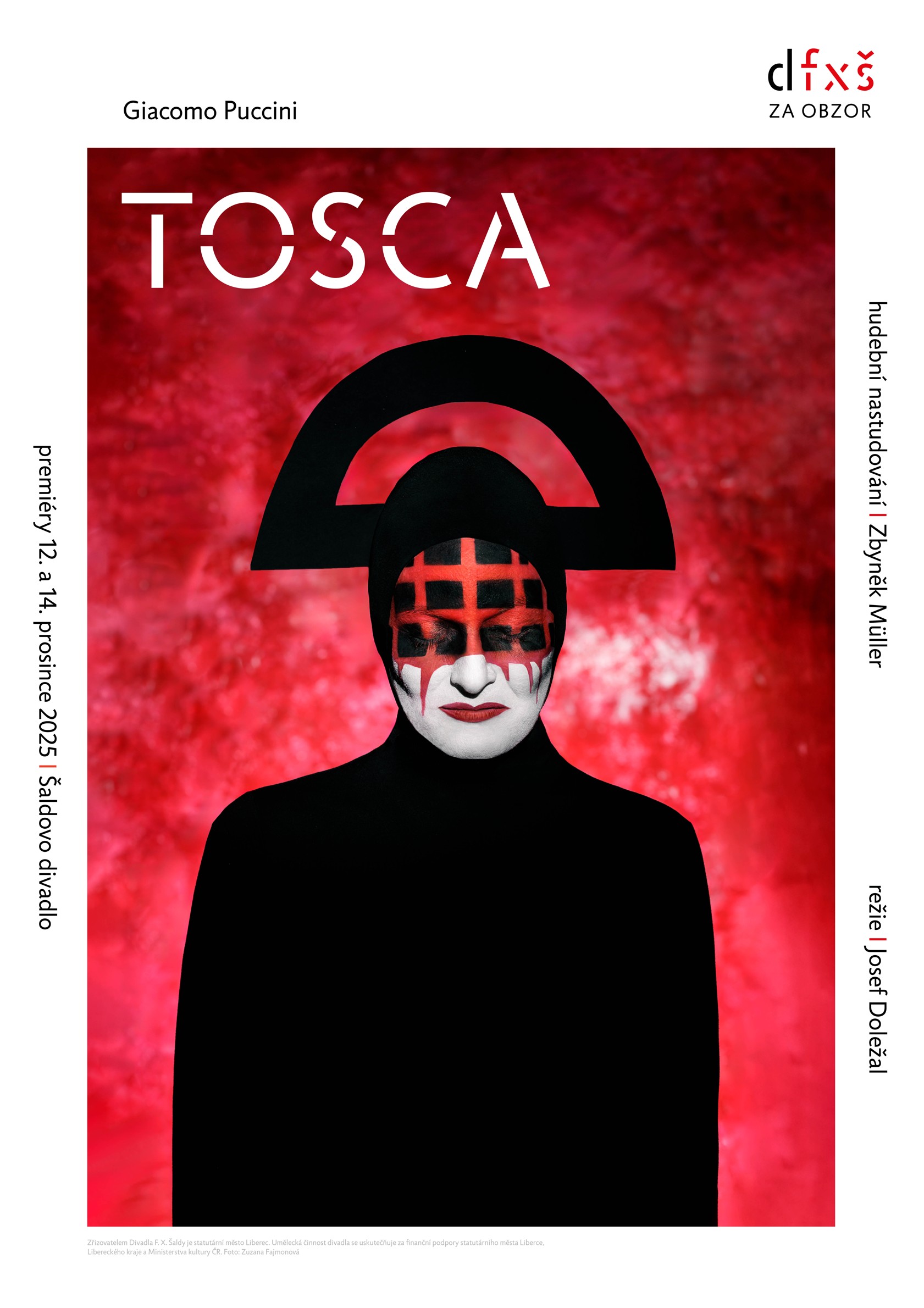 tosca theatre poster art work made by art director zuzana fajmonova